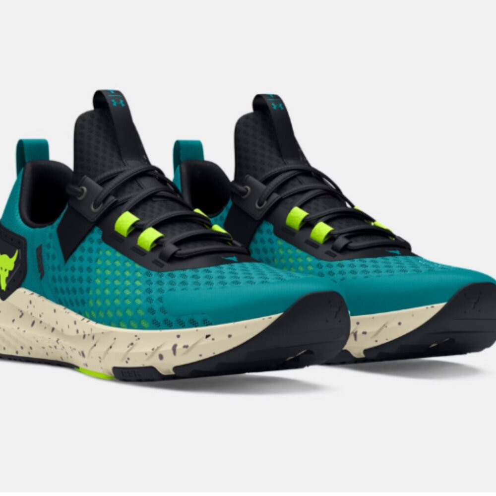 Under Armour Teal and Black Project Rock BSR 4 Men's Training Shoes - Picture 1 of 7